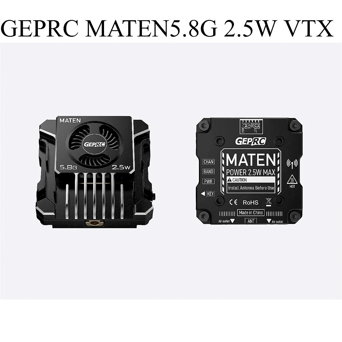 GEPRC MATEN 5.8G 2.5W VTX PRO Aluminum Alloy Numerical Control Shell Auxiliary Heat Dissipation Drones Accessories