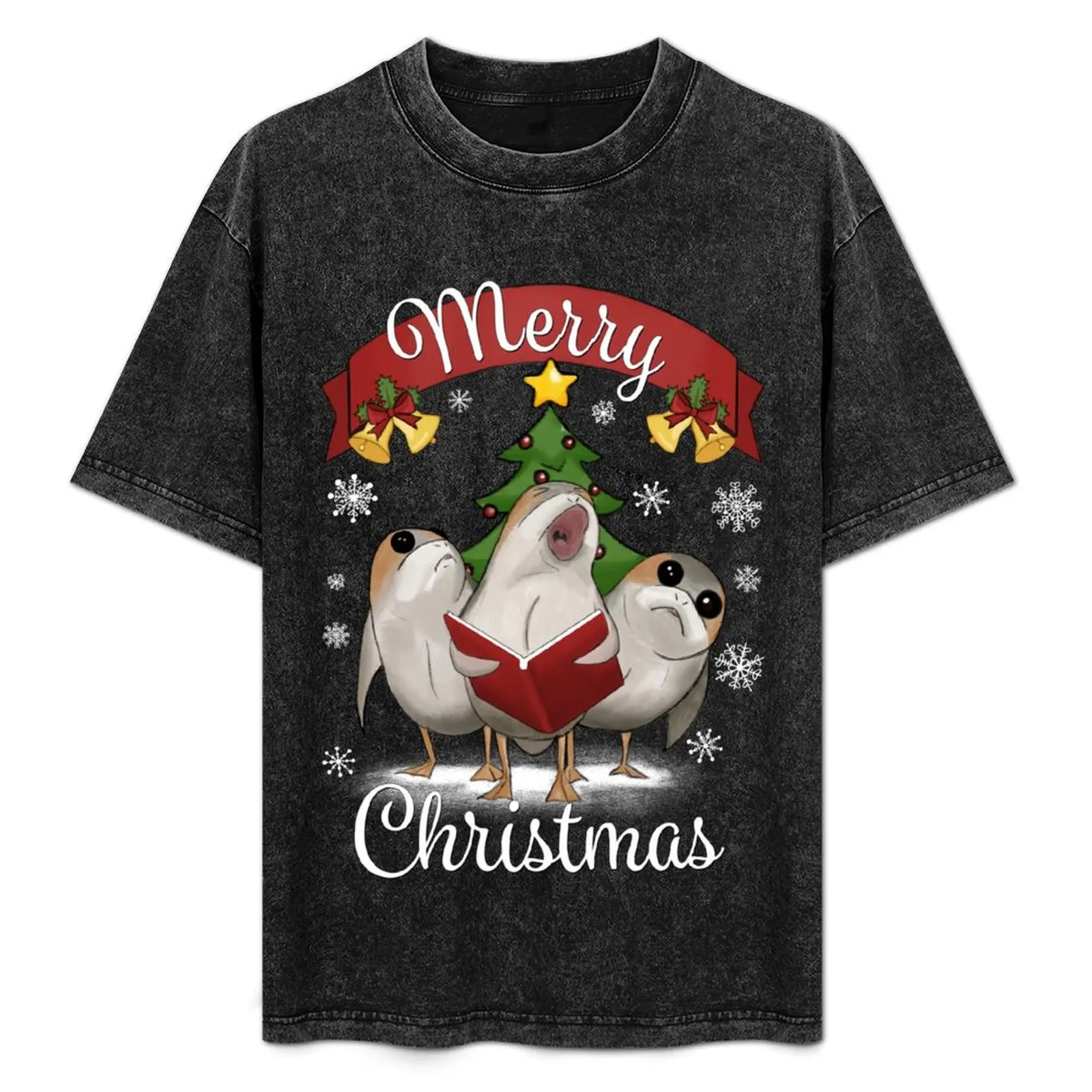 Birds Marry Christmas T-Shirt graphic shirts kawaii clothes basketball graphic tees t shirt men