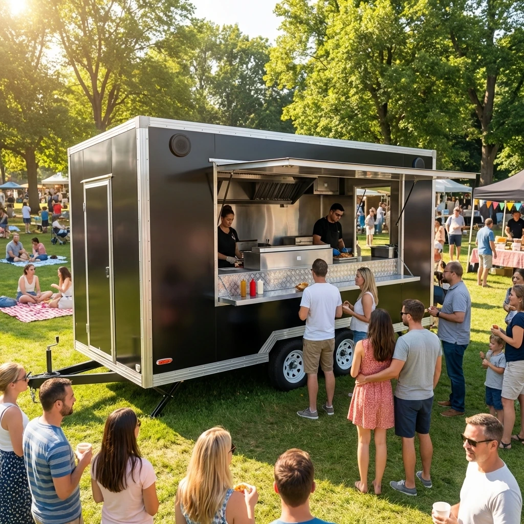 FOODLINE Portable Mobile Food Stall Cart Quick Disassembly Multi Storage Drawer Street Fast Food Vendor Unit