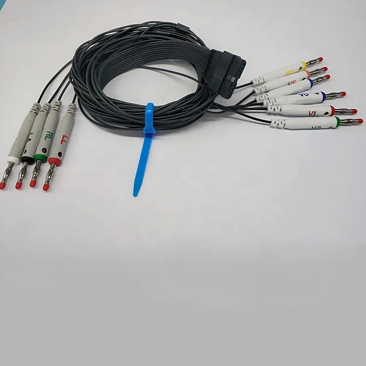 10 Leads ECG Holter Cable Compatible With Schillers Monitoring Device Connect Wire