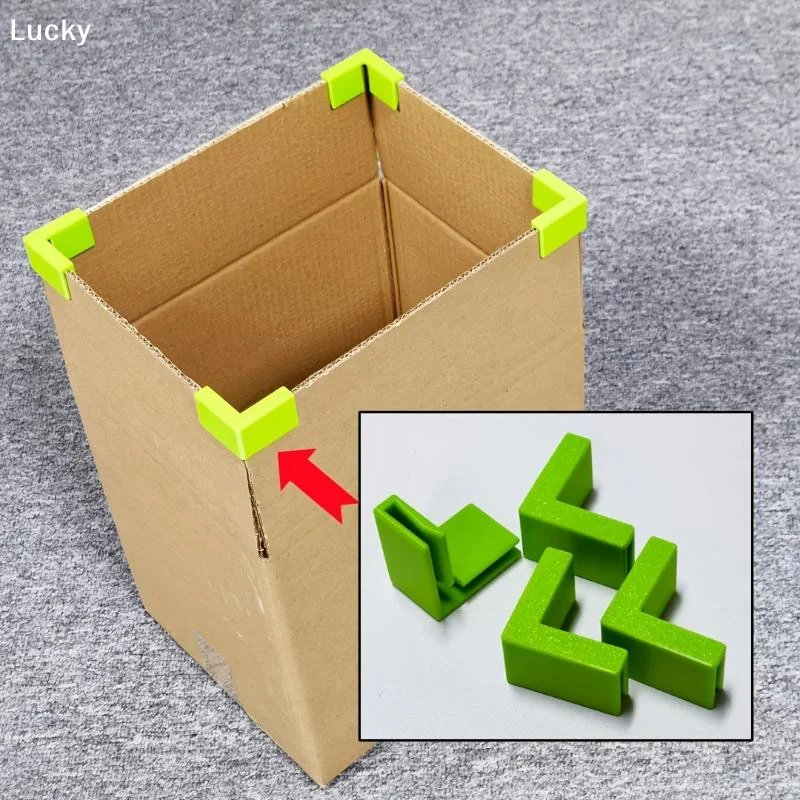 4Pcs Carton Corner Right Angle Clips,Corrugated Box Edge Reinforcement Fixing Clamps For Box Reuse,Storage Bucket Making