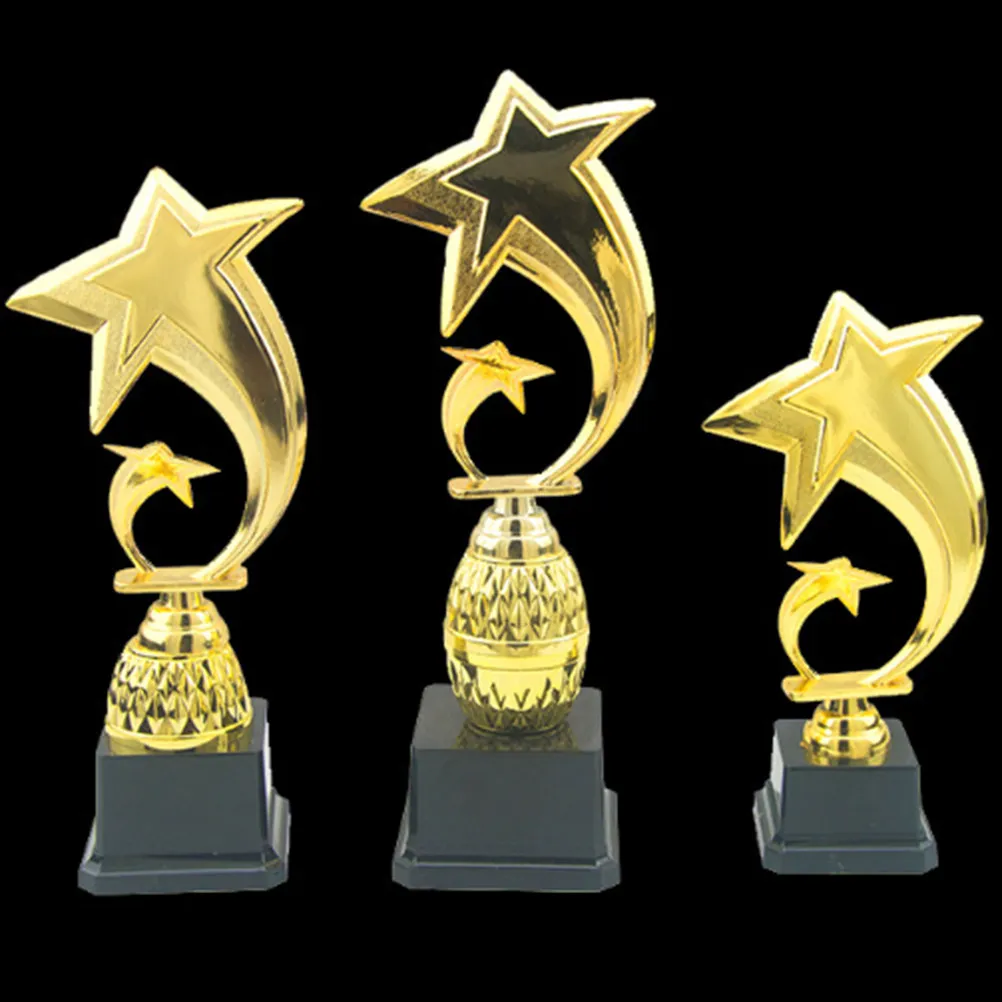 Star Trophy 20Cm Plastic Base Award for Sports Competition Game Match Tournament Prize Game Trophy