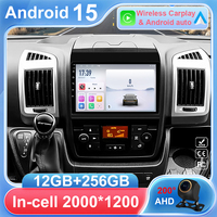 For Fiat Ducato Peugeot Boxer Citroen Jumper 2006 -2022 Car Radio Android 15 Wireless Carplay multimedia Android Auto 4G WIFI
