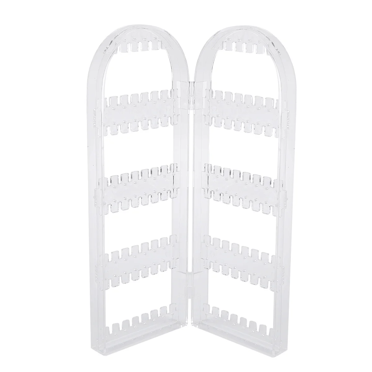 

1Pcs Jewelry Rack Acrylic Earrings Organizer Foldable Screen Style 5 Tiers Earring Stand Holder Jewelry Display