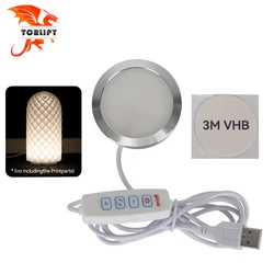 Kit de lâmpada led para laboratório bambu, kit de luz ajustável, peças de luz led, modelo diy, branco/frio/luz quente sem revestimento da lâmpada 001