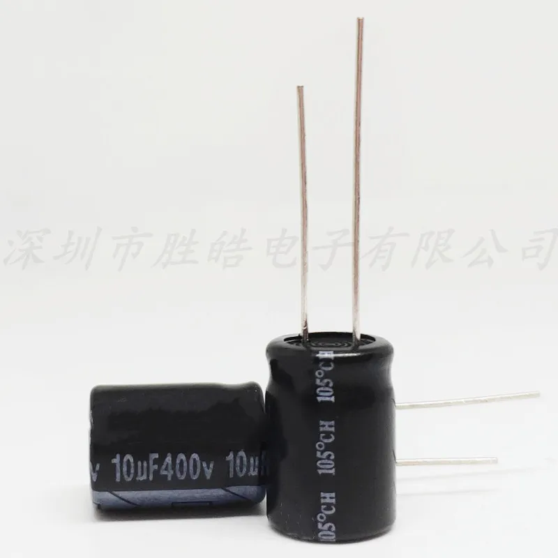 (10PCS)   400V10UF  Volume：10x17mm   Straight Plug   Aluminum Electrolytic Capacitors