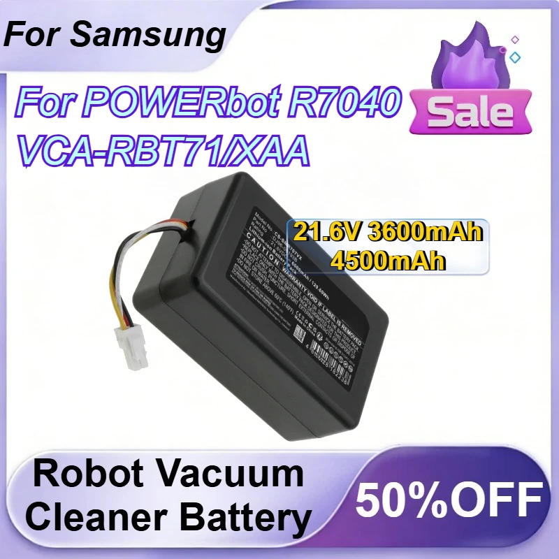 

21.6V 3600mAh 4500mAh Rechargeable Robot Vacuum Cleaner Battery for Samsung POWERbot R7040 VCA-RBT71/XAA