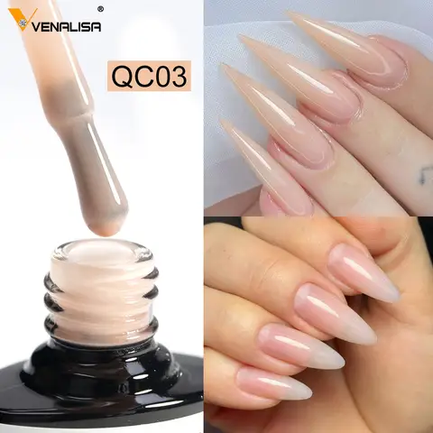 Venalisa geléia cor unha gel polonês manter prego c arco uv construção semi transparente engraçado coelho prego gellack embeber fora do gel prego