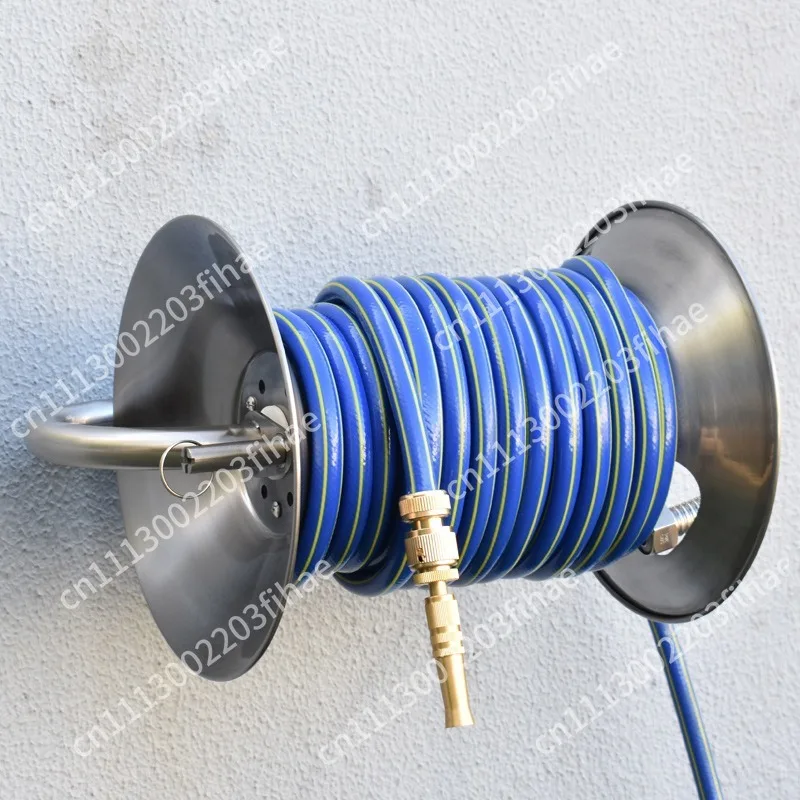 Car wash hose holder - wall mounted hose reel organizer for home use - garden hose storage rack