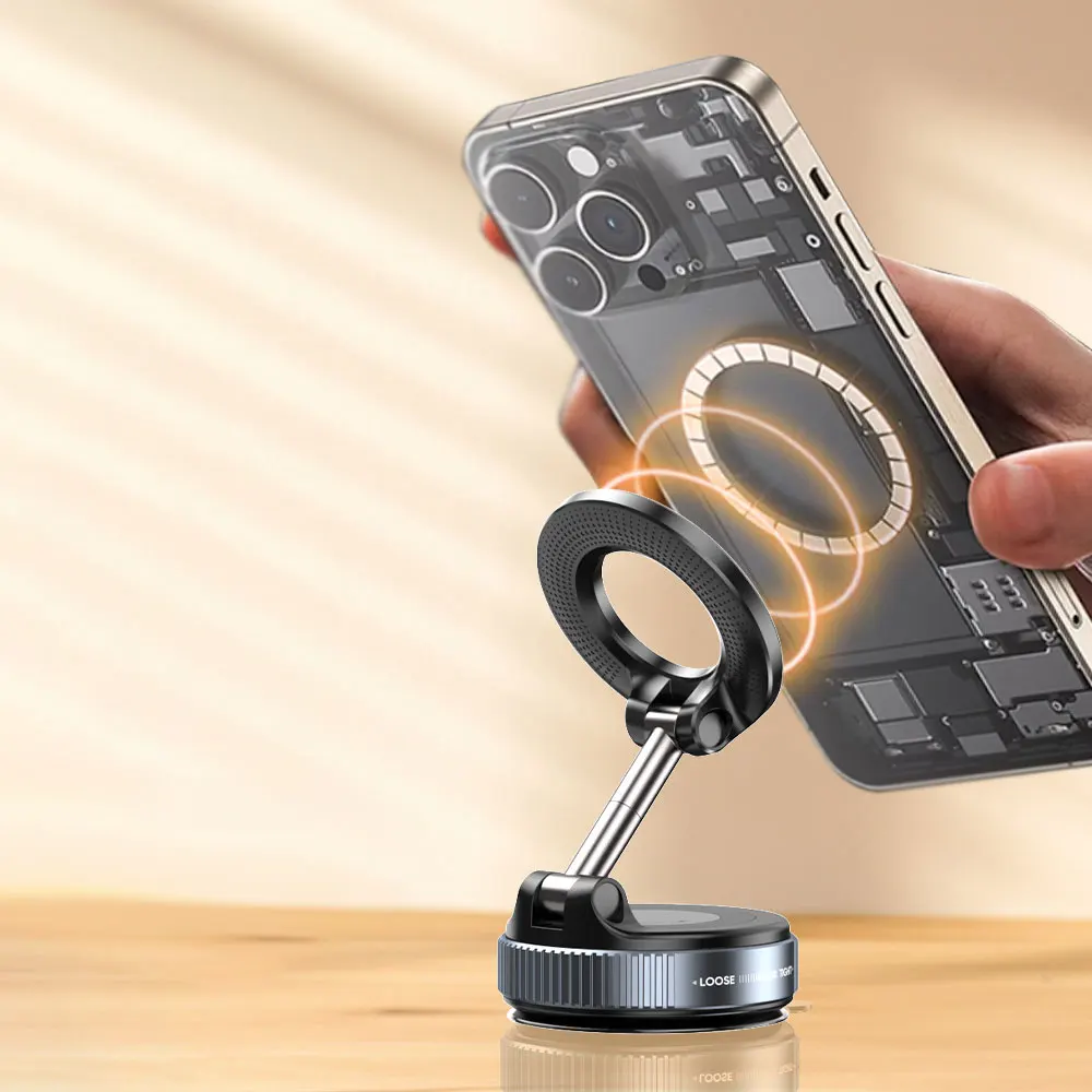 2025 جديد K007 ل Magsafe حامل هاتف السيارة شفط كأس فراغ الهاتف المغناطيسي Hholder 360 حامل هاتف قابل للدوران وقابل للطي