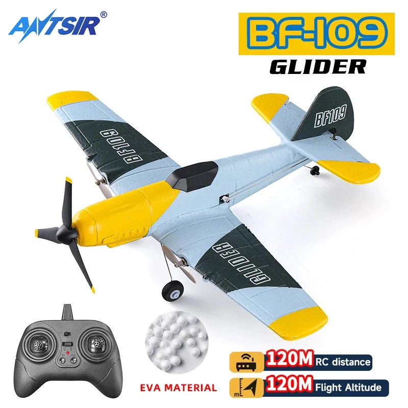 BF109 RC Plane 2.4G 3CH EPP Foam Remote Control Fighter Fixed Wingspan Glider Outdoor RTF RC Warbird Airplane Zabawki Prezenty