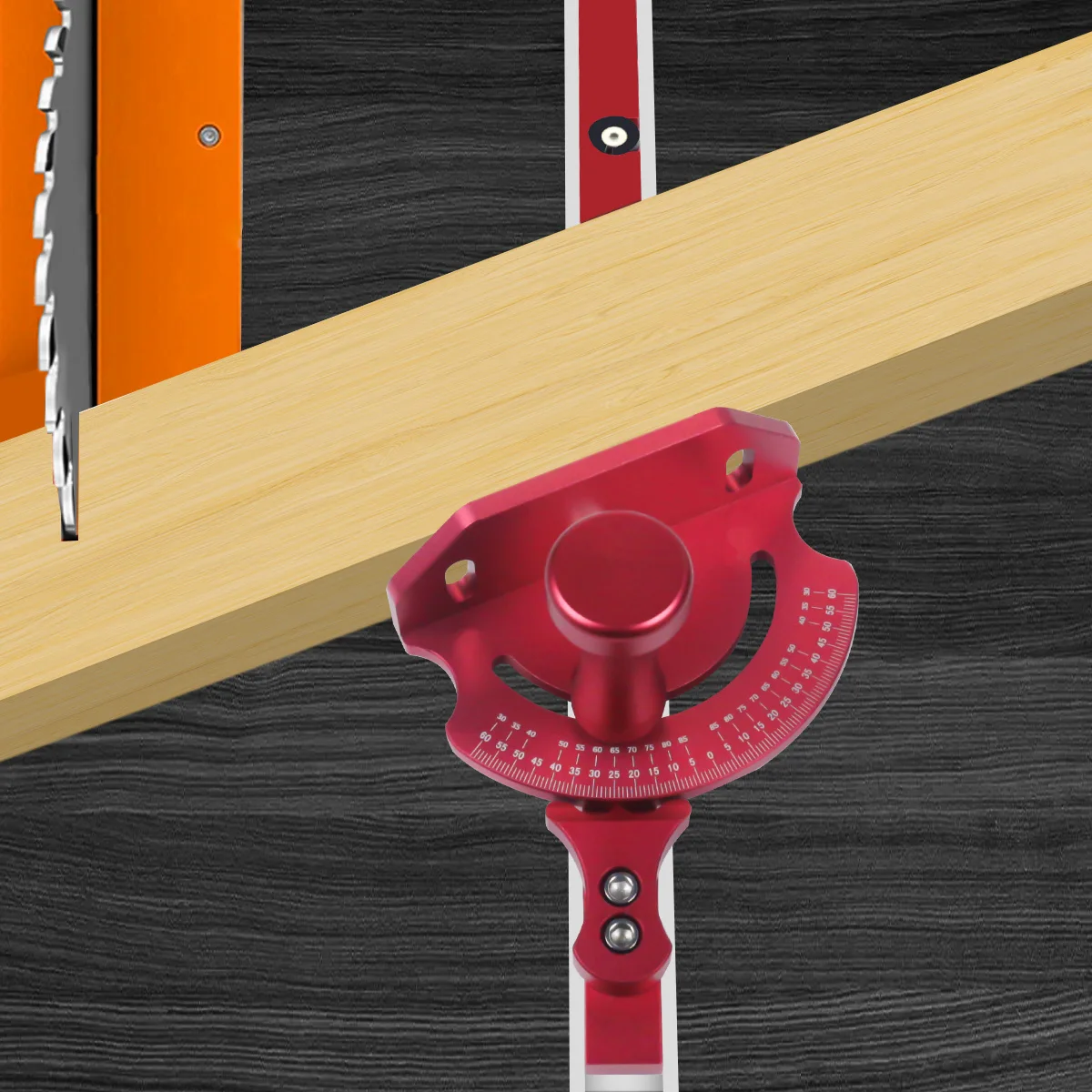 Precision Miter Gauge - Universal Table Saw Protractor Push Handle W/ Fixed Angle Gear Shifting Hole - T Track Angle Ruler