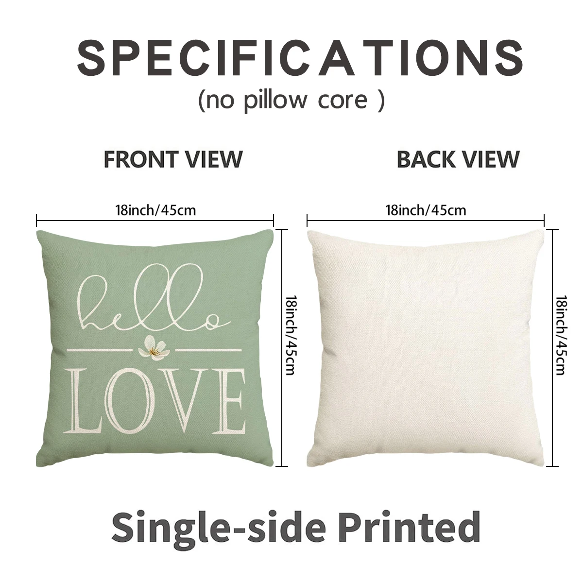 1/4pcs plant flower pillow cover, summer decorative cushion cover, rural farmhouse home room sofa pillow cover