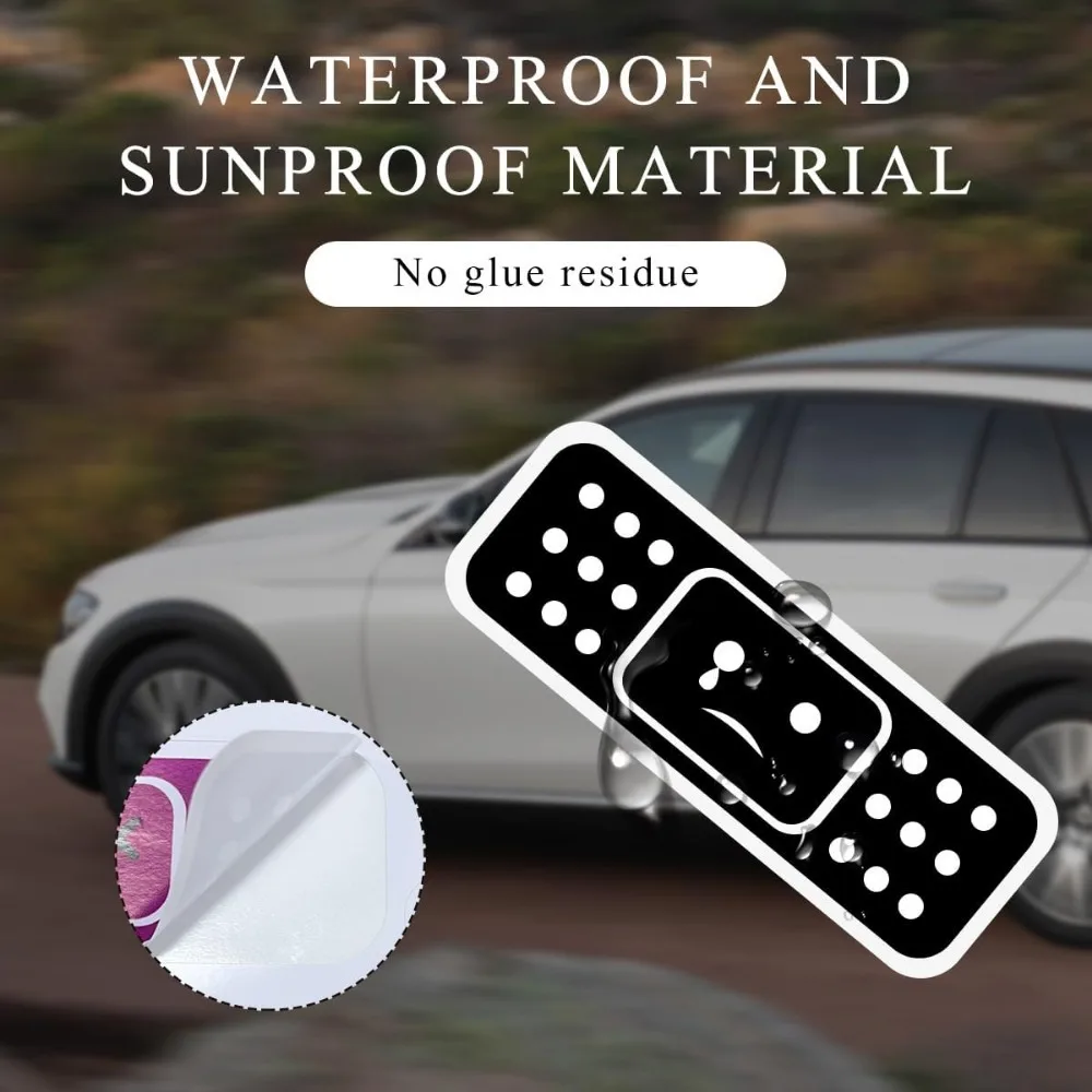 

7Pcs Cute Cartoon Bandage Stickers, Waterproof Emoji Vinyl Decals for Car Body Window Scratch Cover
