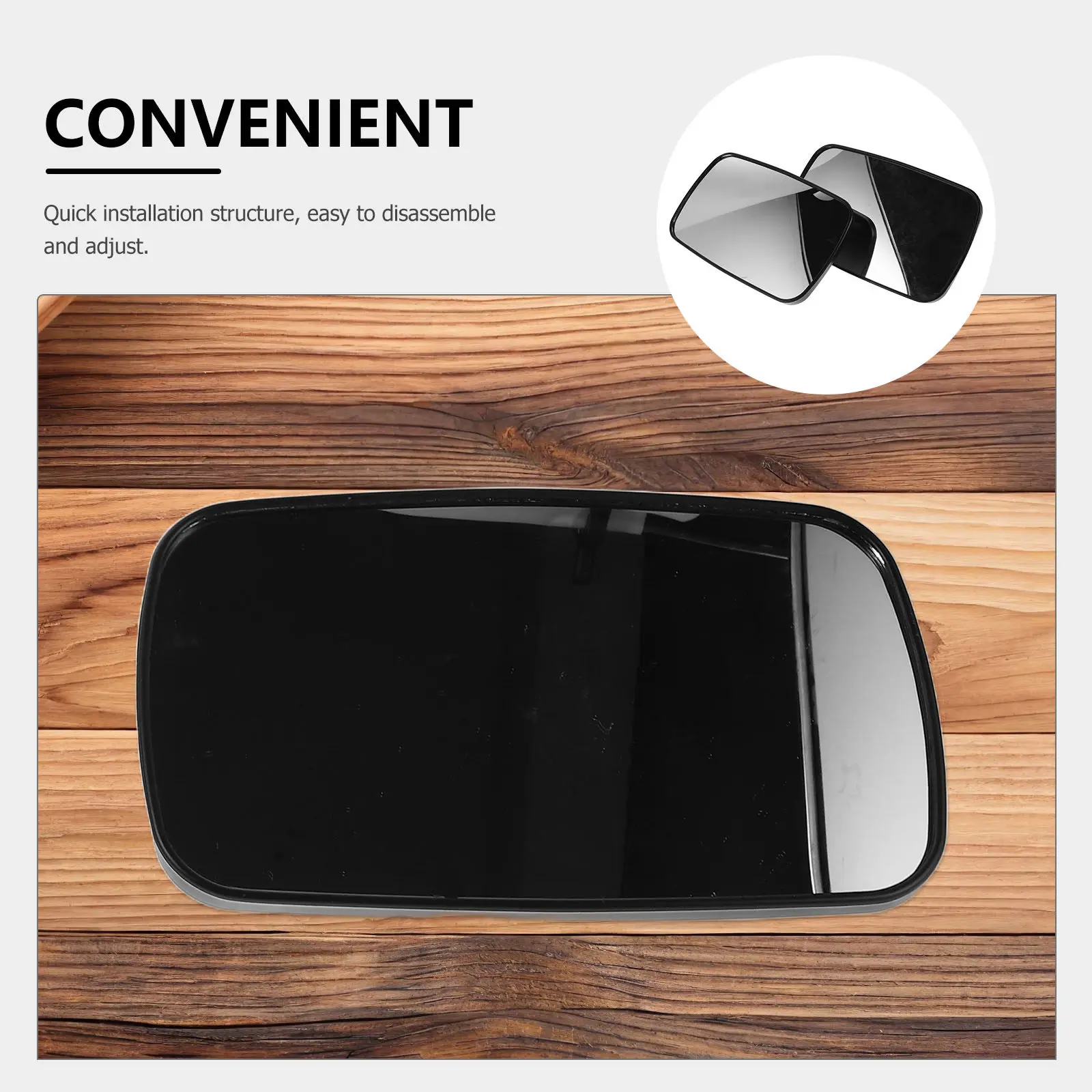 2Pcs Forklift Rear View Mirror Wide Angle Lens Minimize Blind Spots Weather Resistant Coating Quick Mount for Forklift