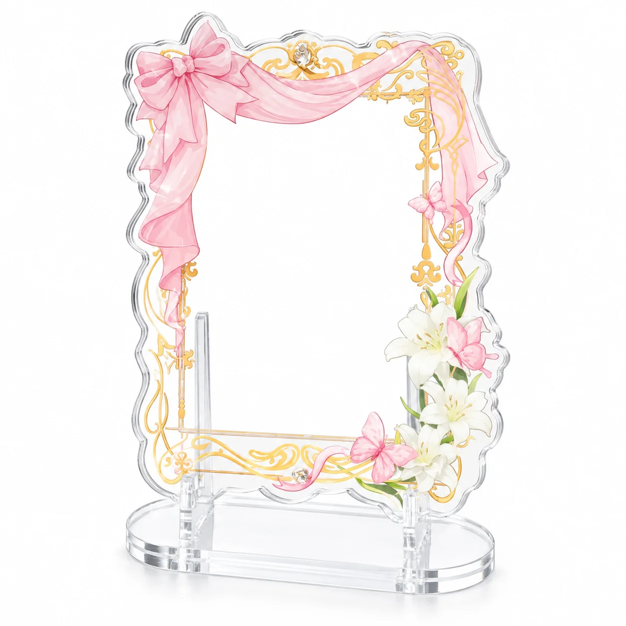 Wedding Bow Floral Acrylic Photo Frame