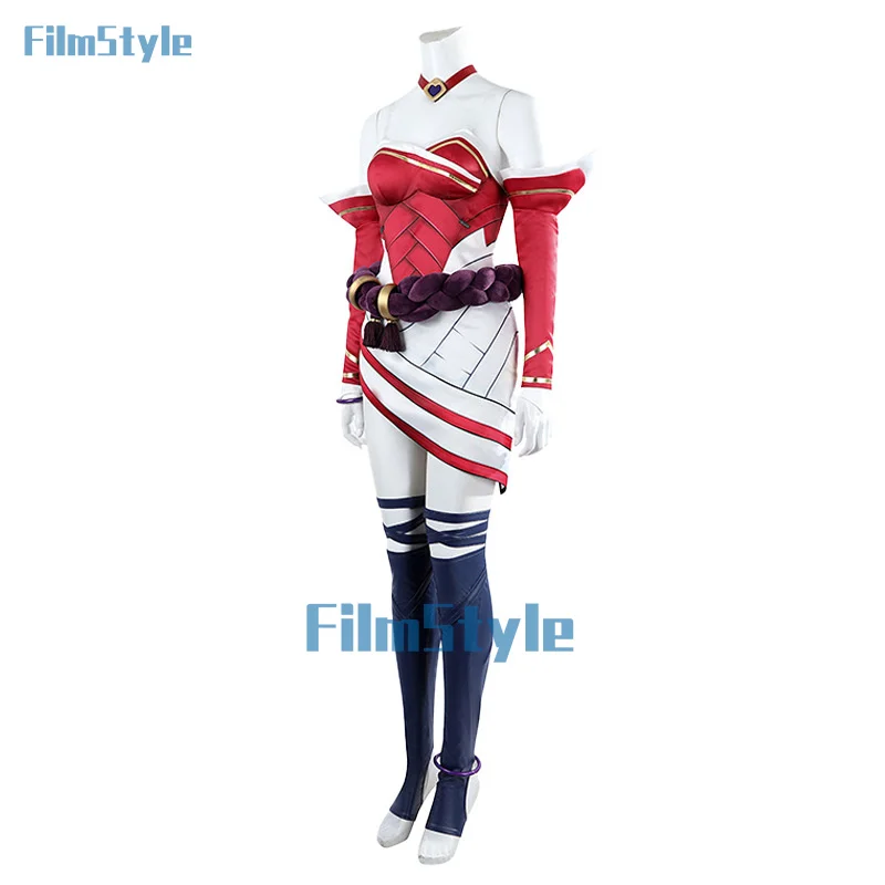 Costume Cosplay Anime pour Femme, Taille Personnalisée, Lol 2xko Ahri, Gelred Ahri, GelHalloween, GelNew Year