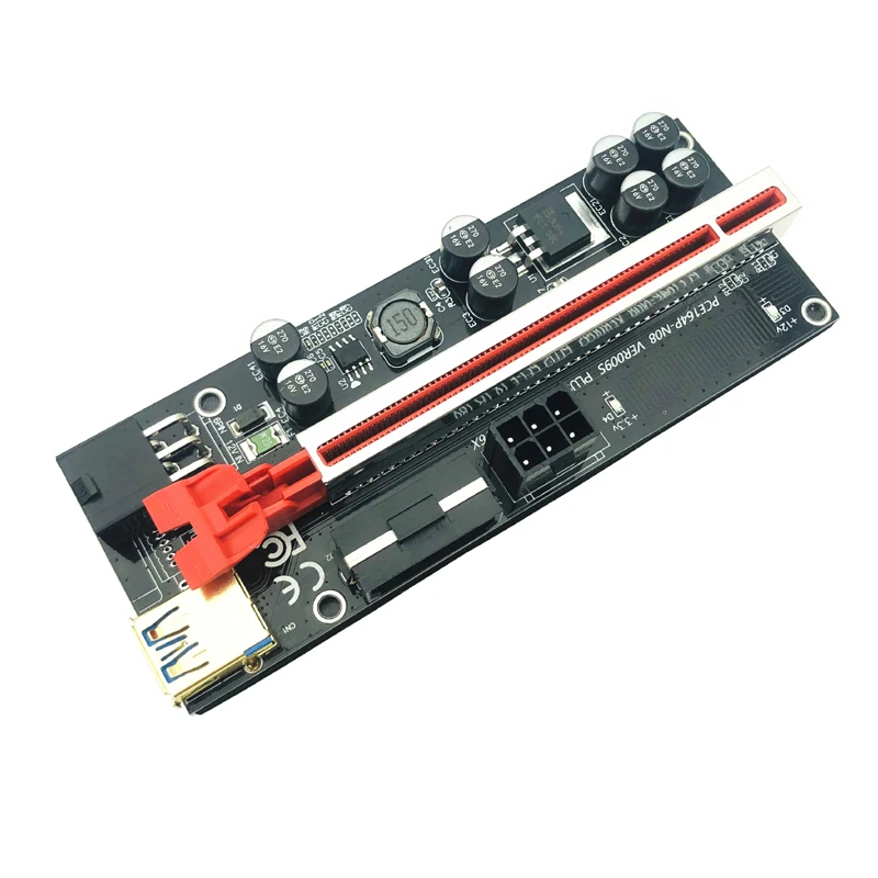 PCIE 라이저 009S 플러스 골드 USB 3.0 카보 라이저, PCI 익스프레스 X16 확장 어댑터 라이저, 비트코인 채굴용 비디오 카드용, 6 개