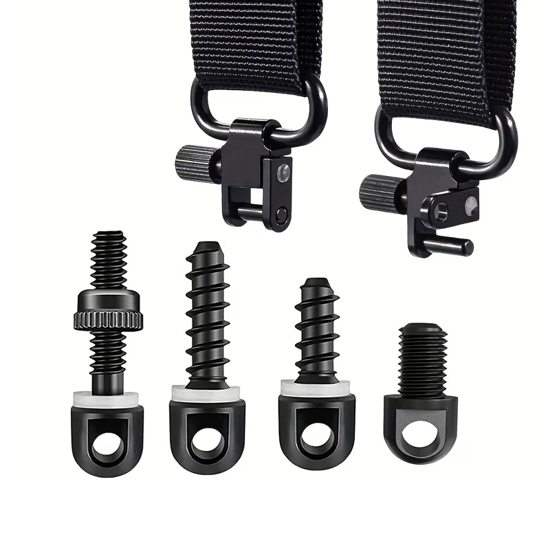 

6pcs Sling Swivel Studs Screw Mounting Kits with 2pcs 1inch Sling Swivels and 4 Different Sizes of 1/2", 3/4", 7/8", And 3/8"