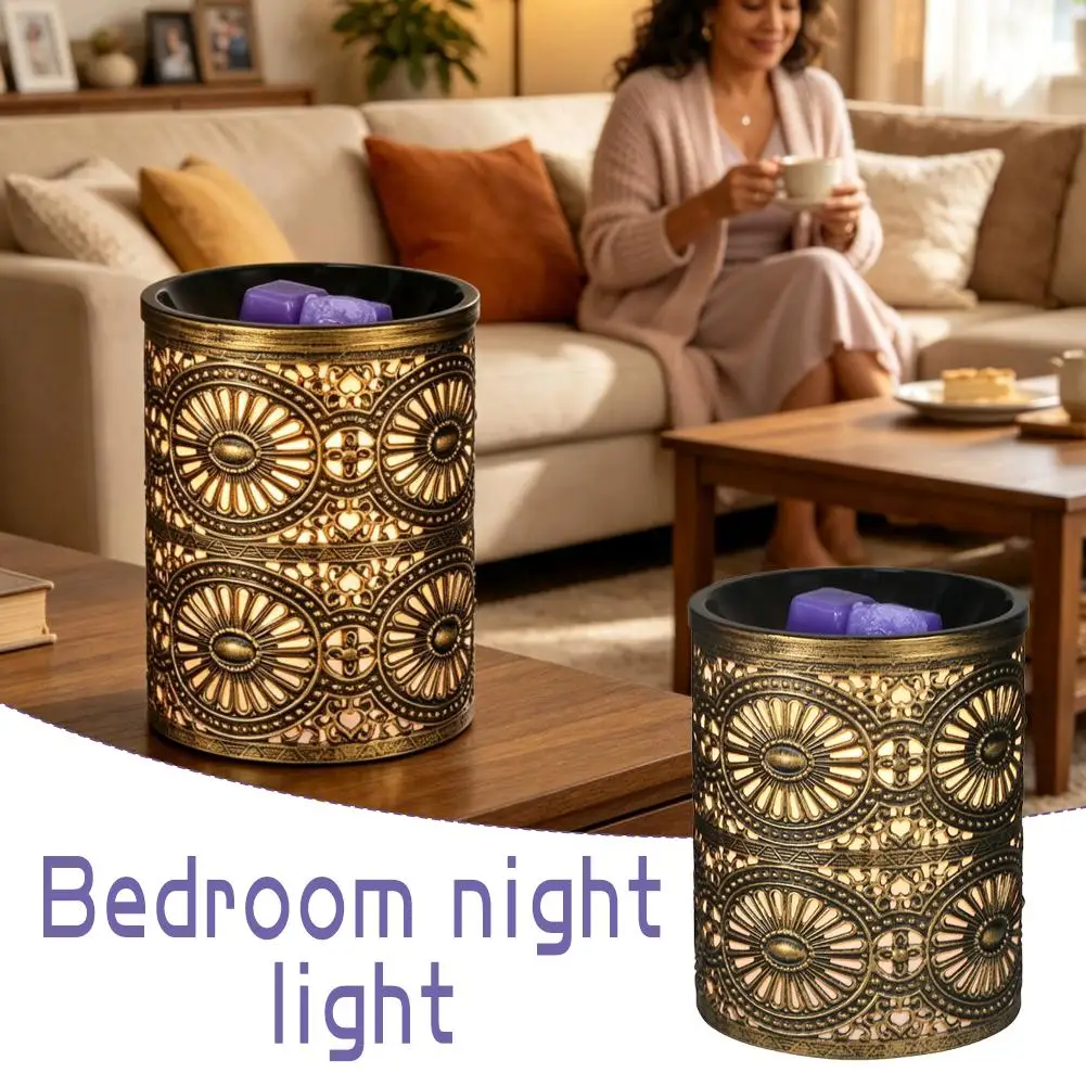 New Fragrance Night Light Golden Geometric Iron Candlestick Creative Aromatherapy Candle Cup Tabletop Home Decor Ornament view 2