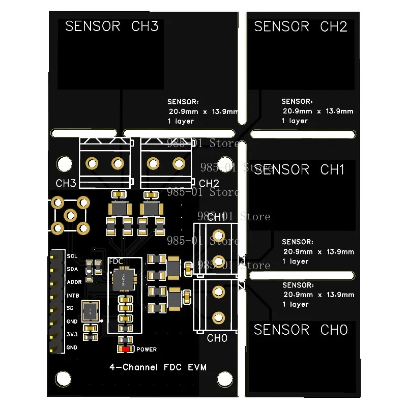 Capacitance Sensor Module FDC2214 Gesture Recognition Paper Counting Liquid Level Measurement