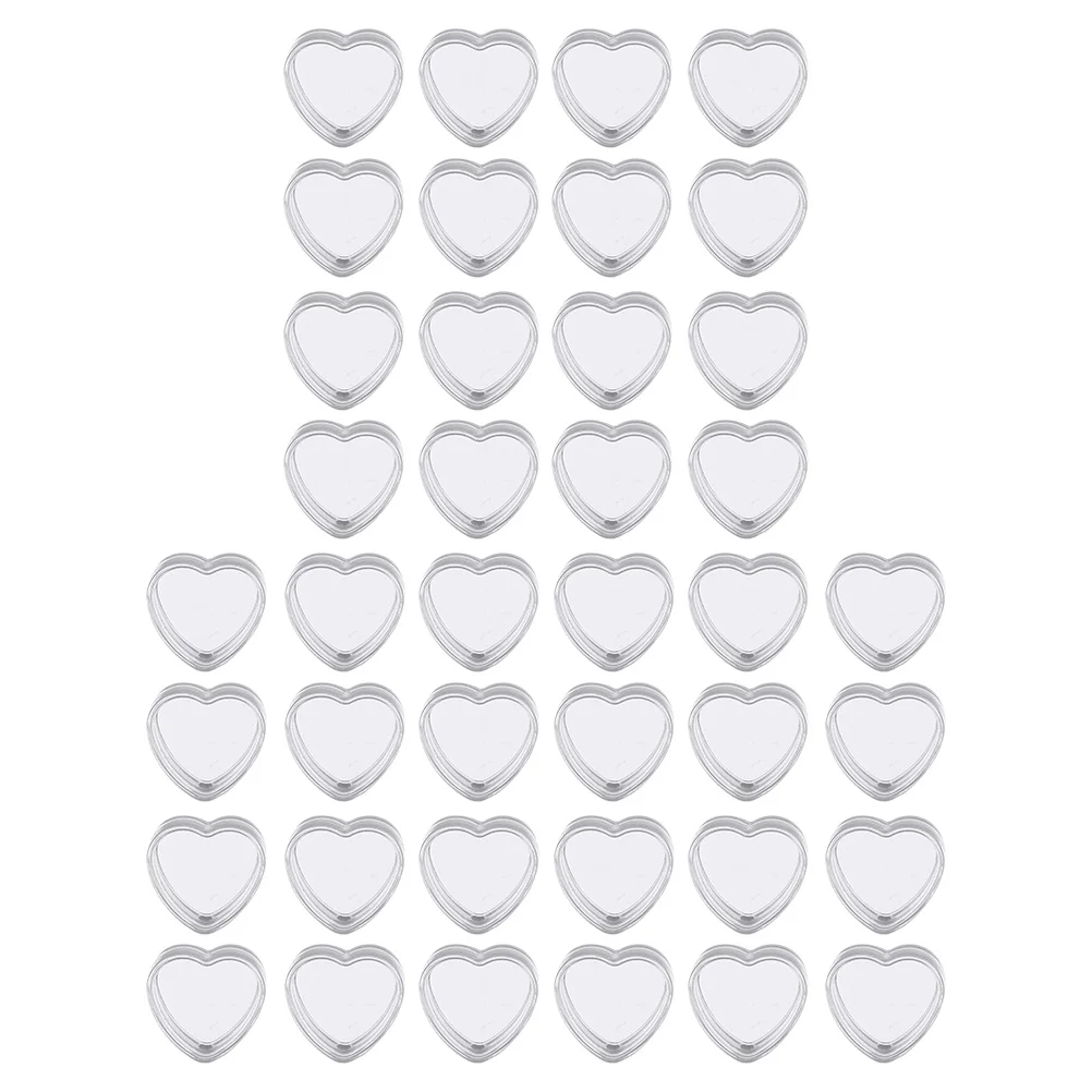 

50Pcs 4G Heart Design Plastic Jars Empty Containers for Creams Eye Shadow DIY Skincare Samples Portable Mini Dispenser