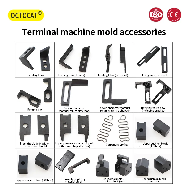 OTP Terminal machine mold Spare Parts OTP feeding claw sliding plate upper pressure knife cutting knife seat accessory