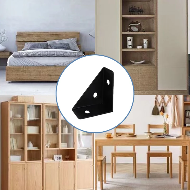 90° Right Angle Furniture Support Bracket Durable Reinforcement with Included Screws for Stabilization And Durability