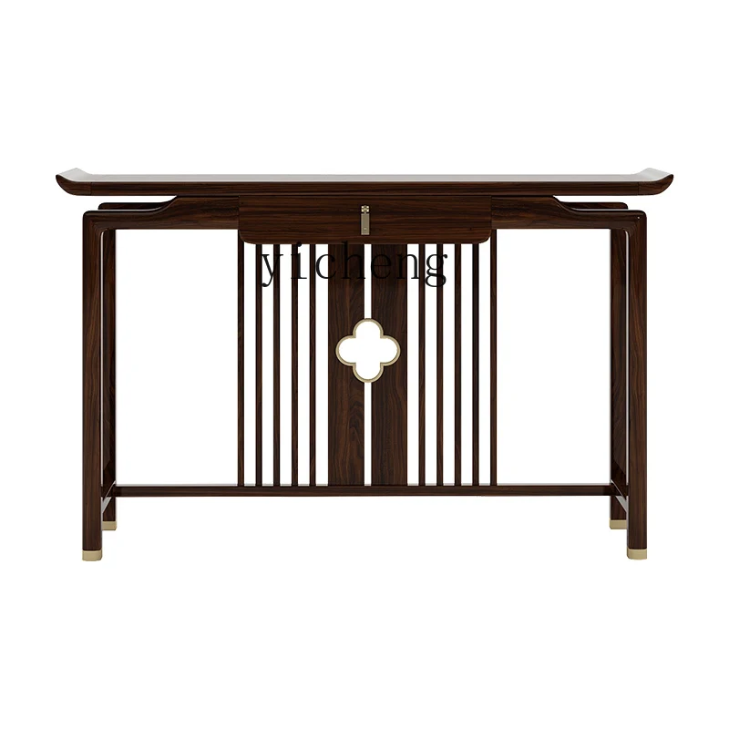 

ZK Console Tables Ugyen Wood Altar against the Wall a Long Narrow Table Living Room Entry Door Console