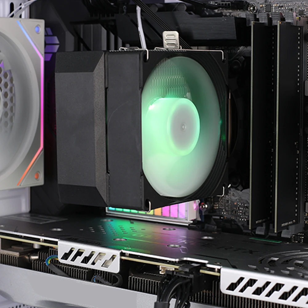 9 cm leiser PWM-Computerlüfter, 800–1800 U/min Geschwindigkeit, leiser Lüfter, 4-poliger RGB-PC-Lüfter für Computergehäuse und Flüssigkeitskühler
