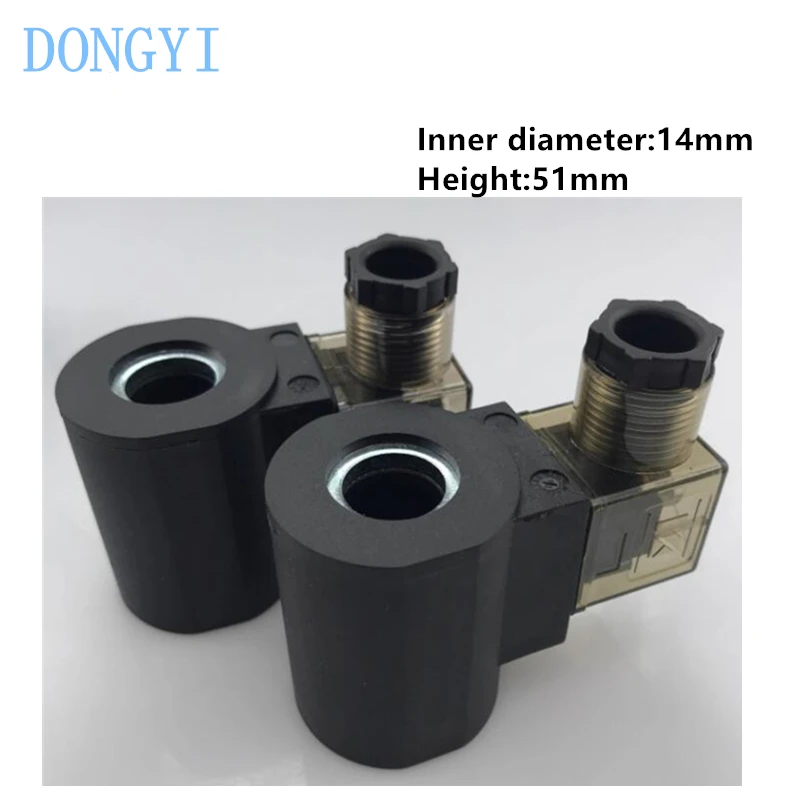 Hydraulic Solenoid Valve Coil Inner Diameter14mm Height 51mm AC220V AC110V DC24V DC12V