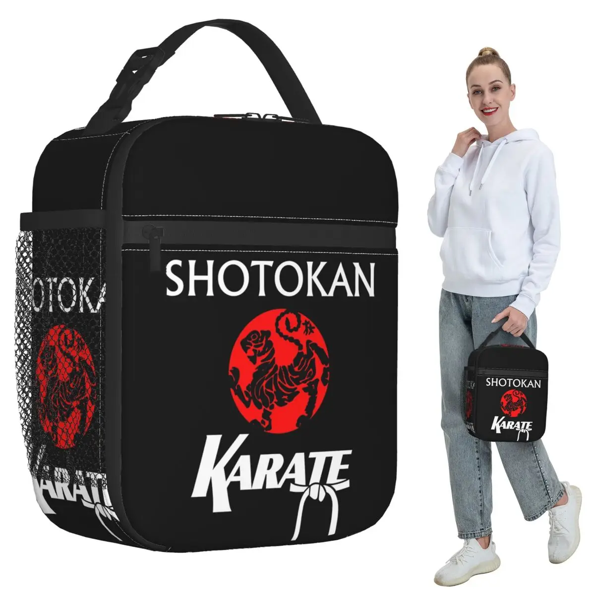 

Shotokan Karate Insulated Lunch Bag for Women Office Cooler Thermal Food Box Tote Portable Lunch Boxes Container