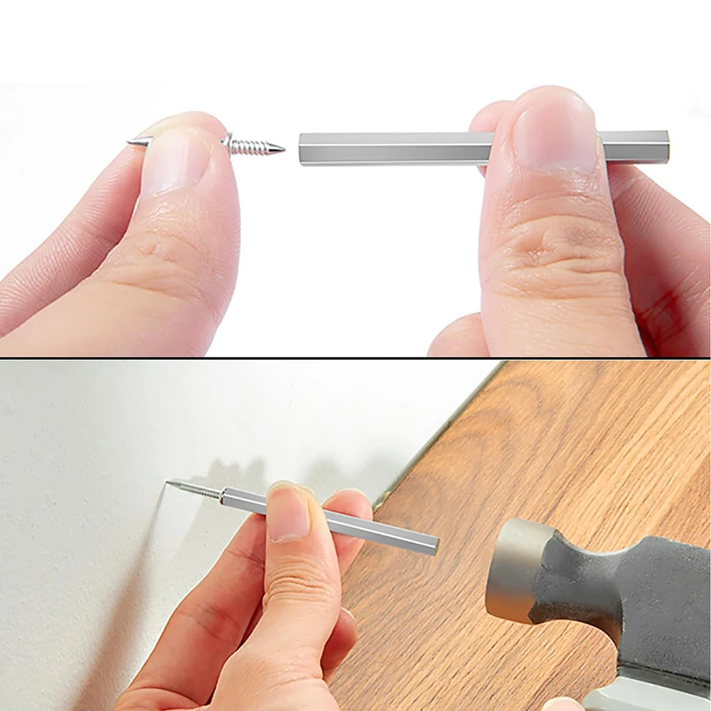 50 Uds. Clavos sin costuras para falda de doble cabeza, clavos sin marcar para línea de falda, tornillos de seguridad invisibles, con herramienta de enchufe especial