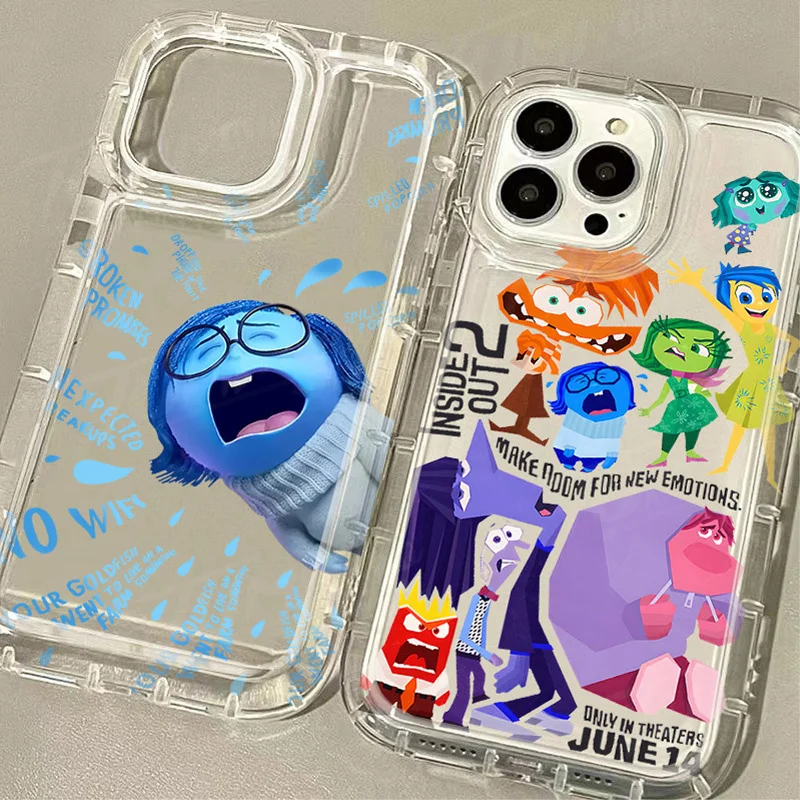 New Anime Inside Out 2 Clear Phone Case for OPPO Reno 7Z 8T 5 6 6Z 7 8 8T 10 Pro Plus F9 F11 4G 5G Airbag Shockproof Cover