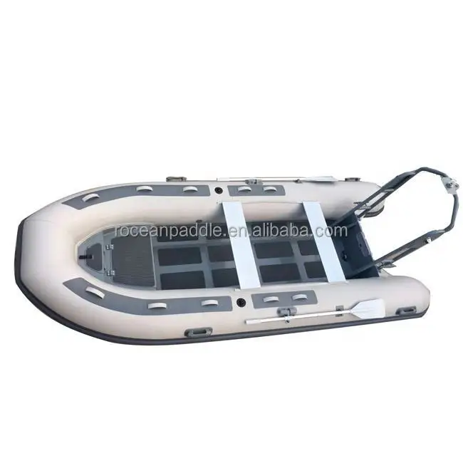Bateau gonflable de pêche en aluminium, 11 pieds, Console centrale en V profond, 113