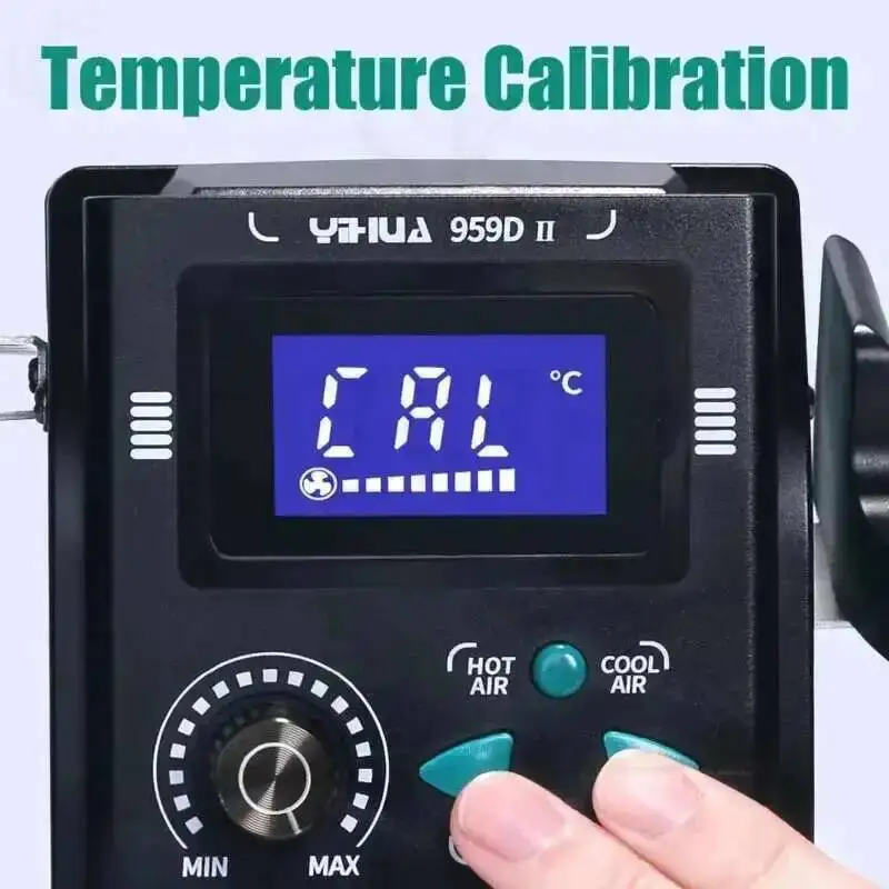 Digital Hot Air Station 480°C Adjustable Temperature & Soldering Rework for Electronics Repair & PCB Desoldering​ YIHUA 959D-II