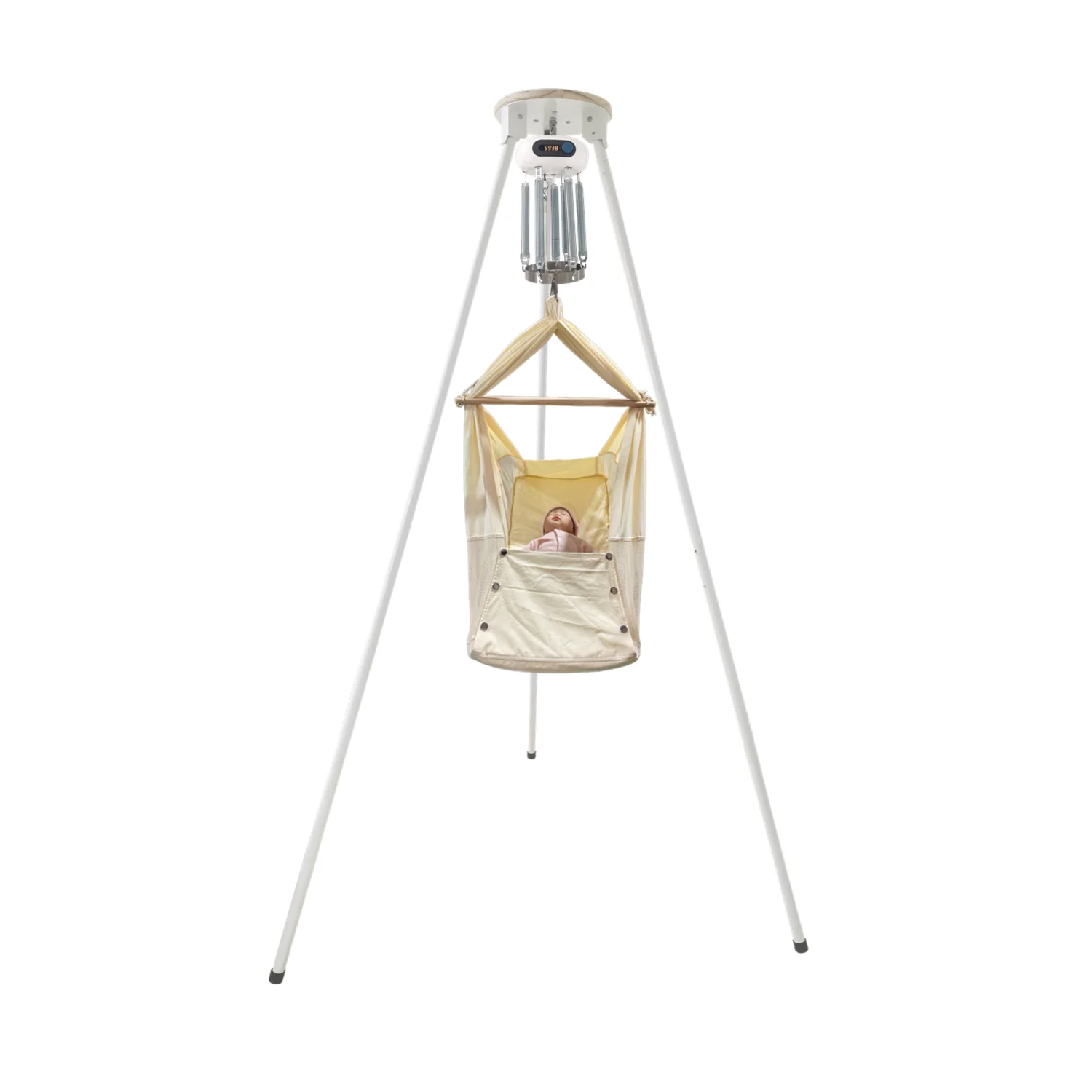 Electric Cradle Hammock Baby Metal Stand Foldable Indoor/Outdoor Living Room Furniture for Gym Use