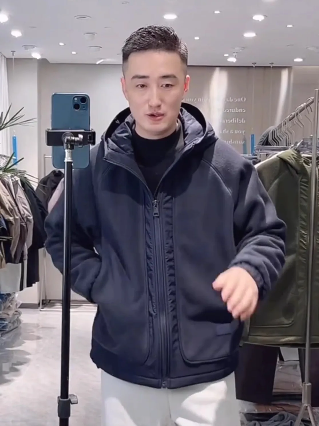 

Double-Sided Fce Hooded Jaet Men's Sli Windproof oulder-Drift Casual Warmth Couple's Jaet Autumn Polyester Fiber