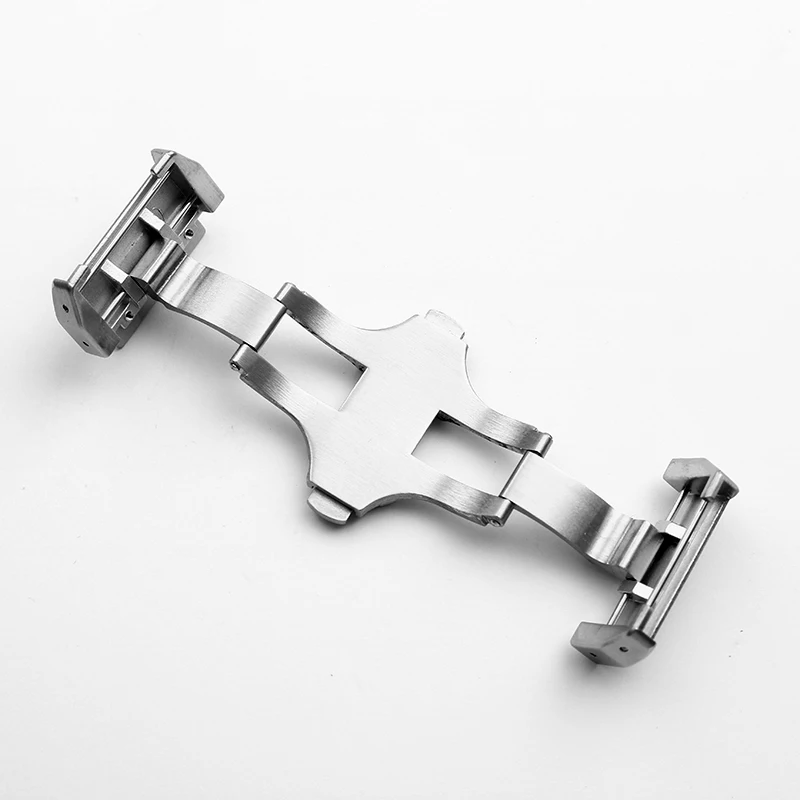 Watch Buckle For Cartier Santos 100 Belt Silicone Rubber Strap Folding Buckle Accessories Stainless Steel Watch Buckle 18mm 21mm
