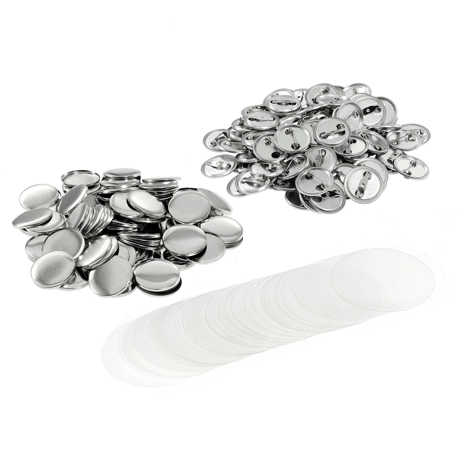100 Chiếc Trống Pin Nút Huy Hiệu Chất Liệu Phần Tròn DIY Làm Thành Phần Huy Hiệu Làm Vật Liệu Bấm Máy Ép Cung Cấp