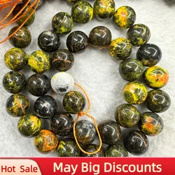 New AAA Natural Bumblebee Jasper Stone Beads Gemstone Diy Loose Bead for Charm Jewelry Making Strand 15