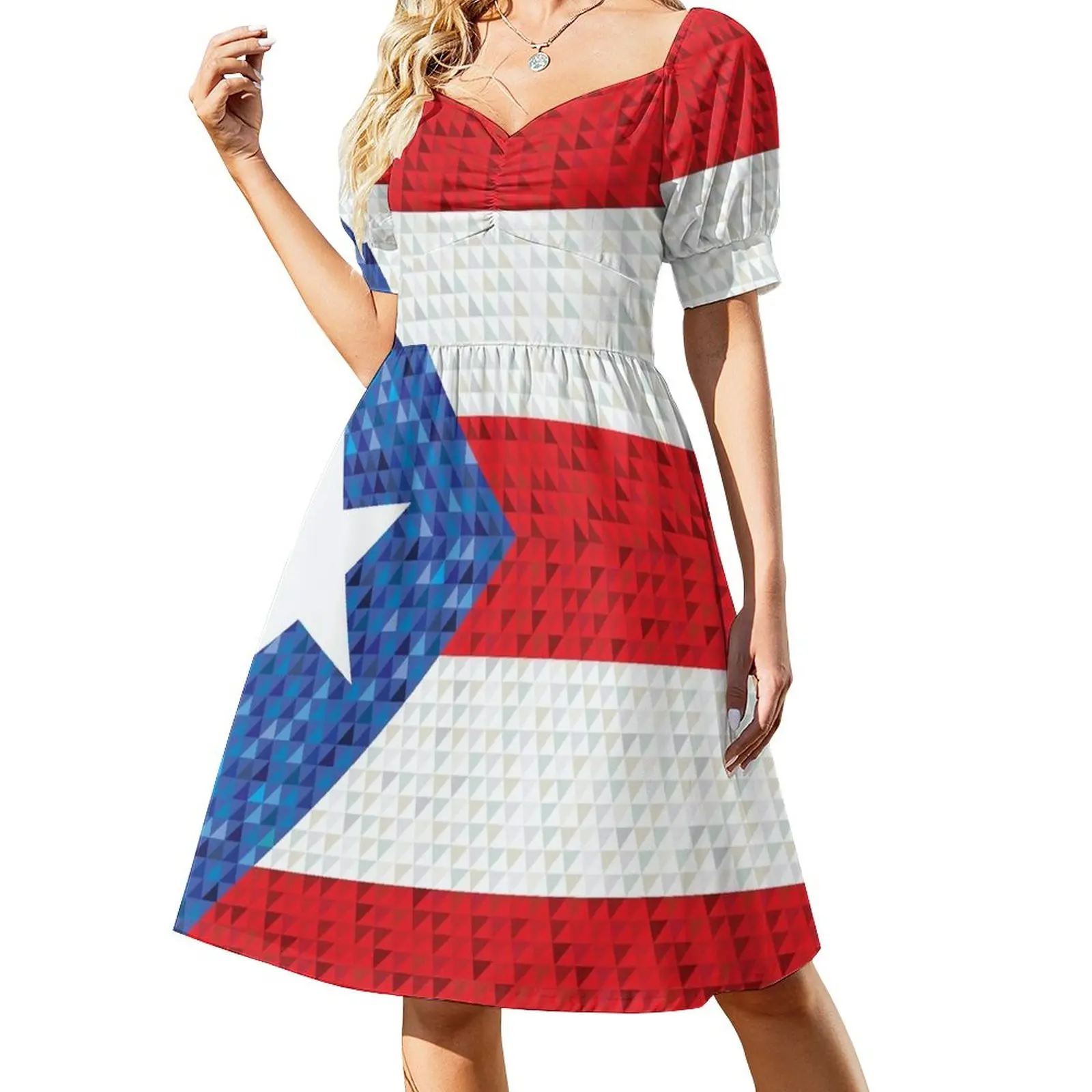 

Puerto Rico Flag Sleeveless Dress evening dresses women women clothes summer dress korean women