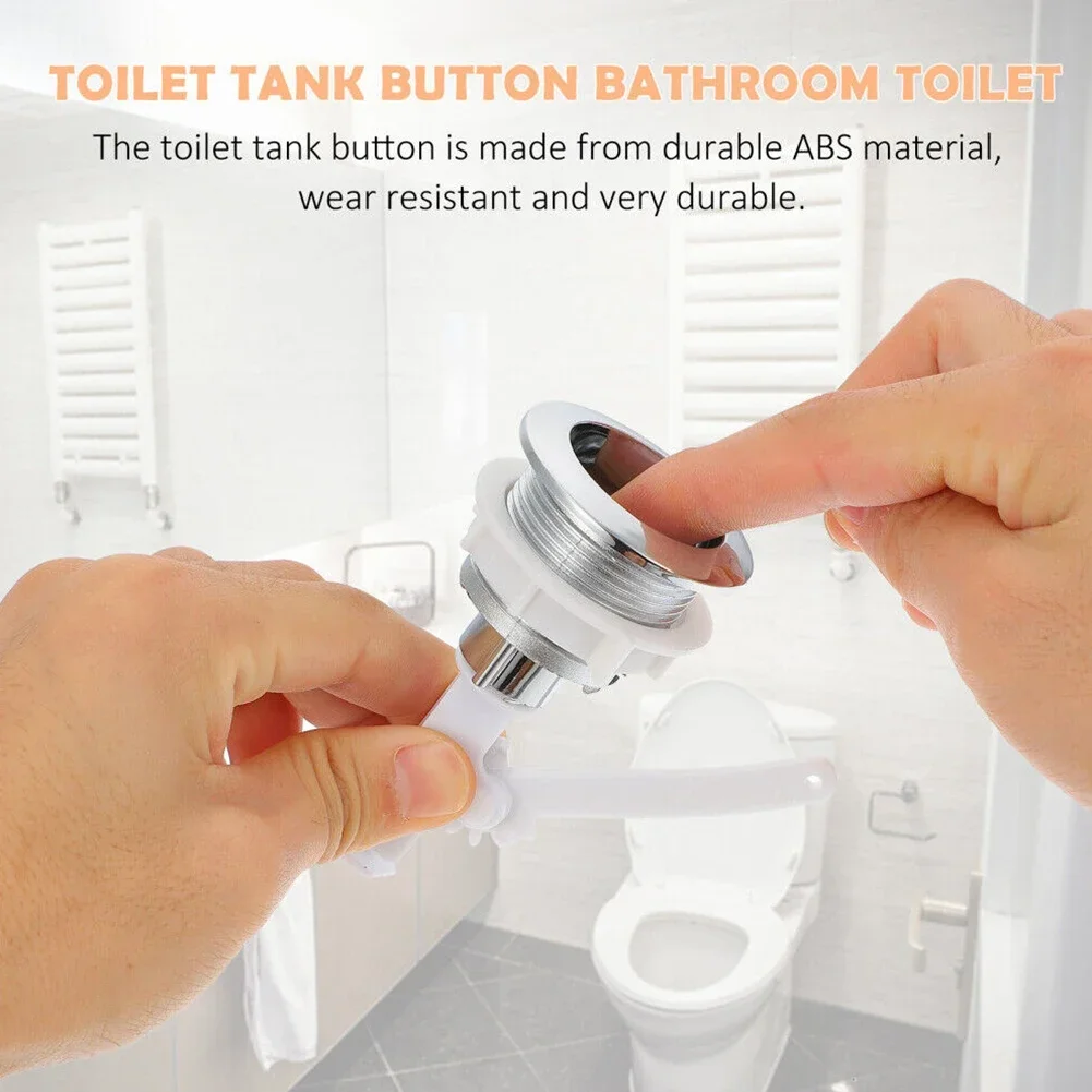 Toilet Tank Button 38mm ABS Bathroom Toilet Push Single Flush Button Water Tank Button For Toilet Seat In Home