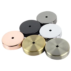 Zwart/Wit/Zilver/Goud 10Cm Plafond Plaat Ijzeren Hanglamp Bases Diy + Slot Lijn Rubber gratis Verzending