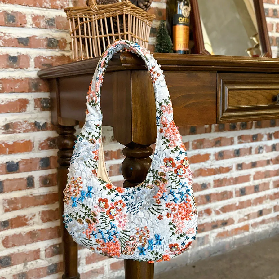 

Женские сумки на ремне с вышитыми цветами ручной работы, модные модные холщовые сумки через плечо, сумки на плечо для покупок большой вместимости