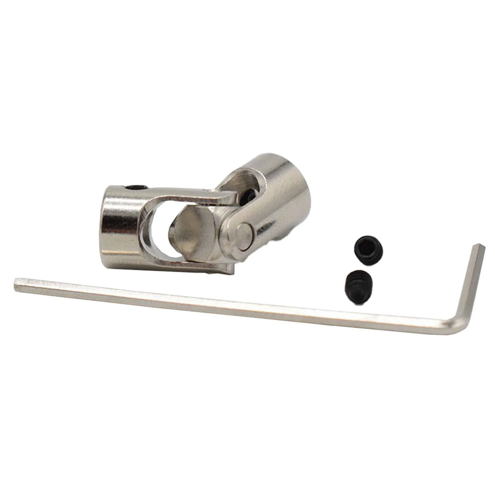 2-Piece Steel Joint Coupling Set for 5x5 mm Shafts with Wrench Designed for Model Engineering and Robotics Projects