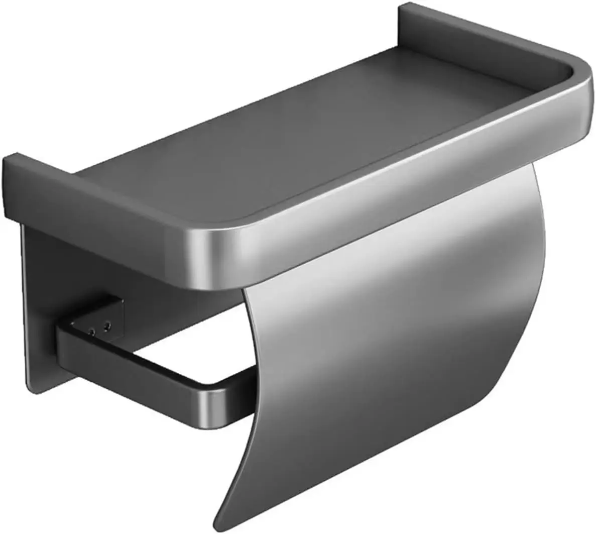 

Bathroom Tissue Dispenser Wall Hanging Toilet Paper Rack Lid Wall Mounted Tissue Box for Bathroom No Drill Installation