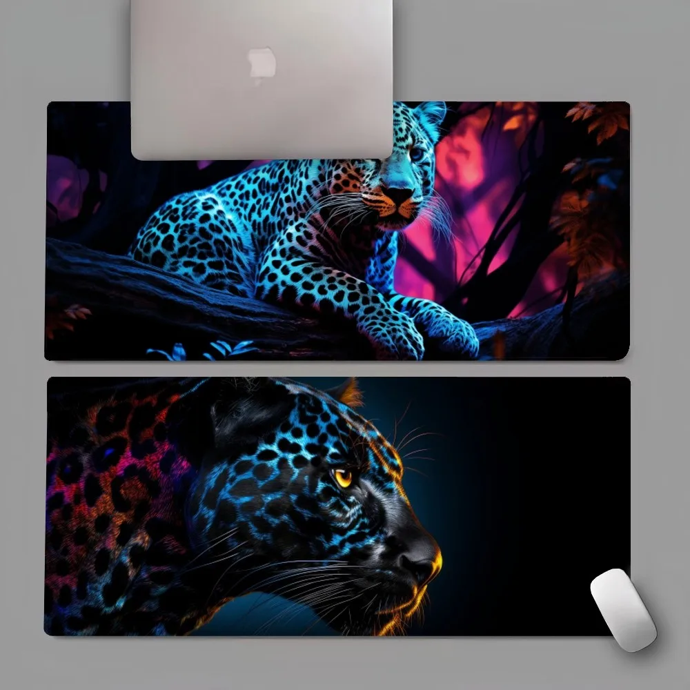 Animal Panther Mouse Pad Gamer Pc Gaming Accessories Rubber Mat XXL Deskmat Mats Keyboard Cabinet Mause Laptops