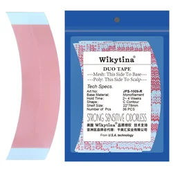 Thin Red Lace Wig Tape Double Side Adhesive Tape For Toupee/Lace Wig 36pcs Easy Cleanup Professional Hair Accessory