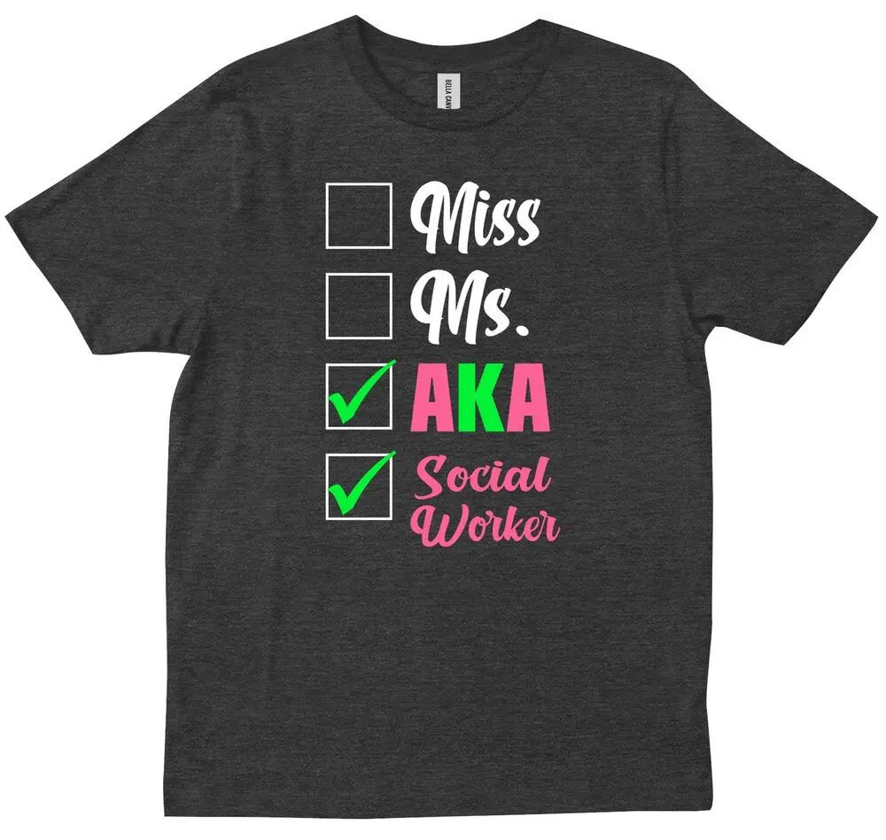 

AKA Sorority Paraphernalia AKA Black Social Worker Funny T-shirt Anime Graphic T-shirts High Quality 100%Cotton